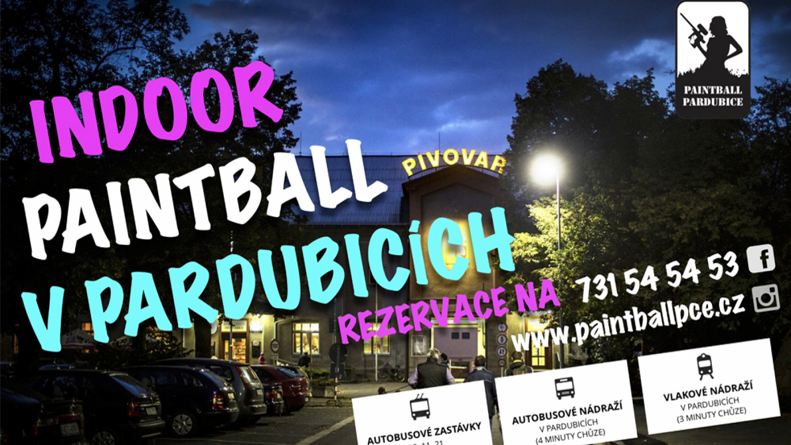 Indoor a Outdoor paintball Pardubice