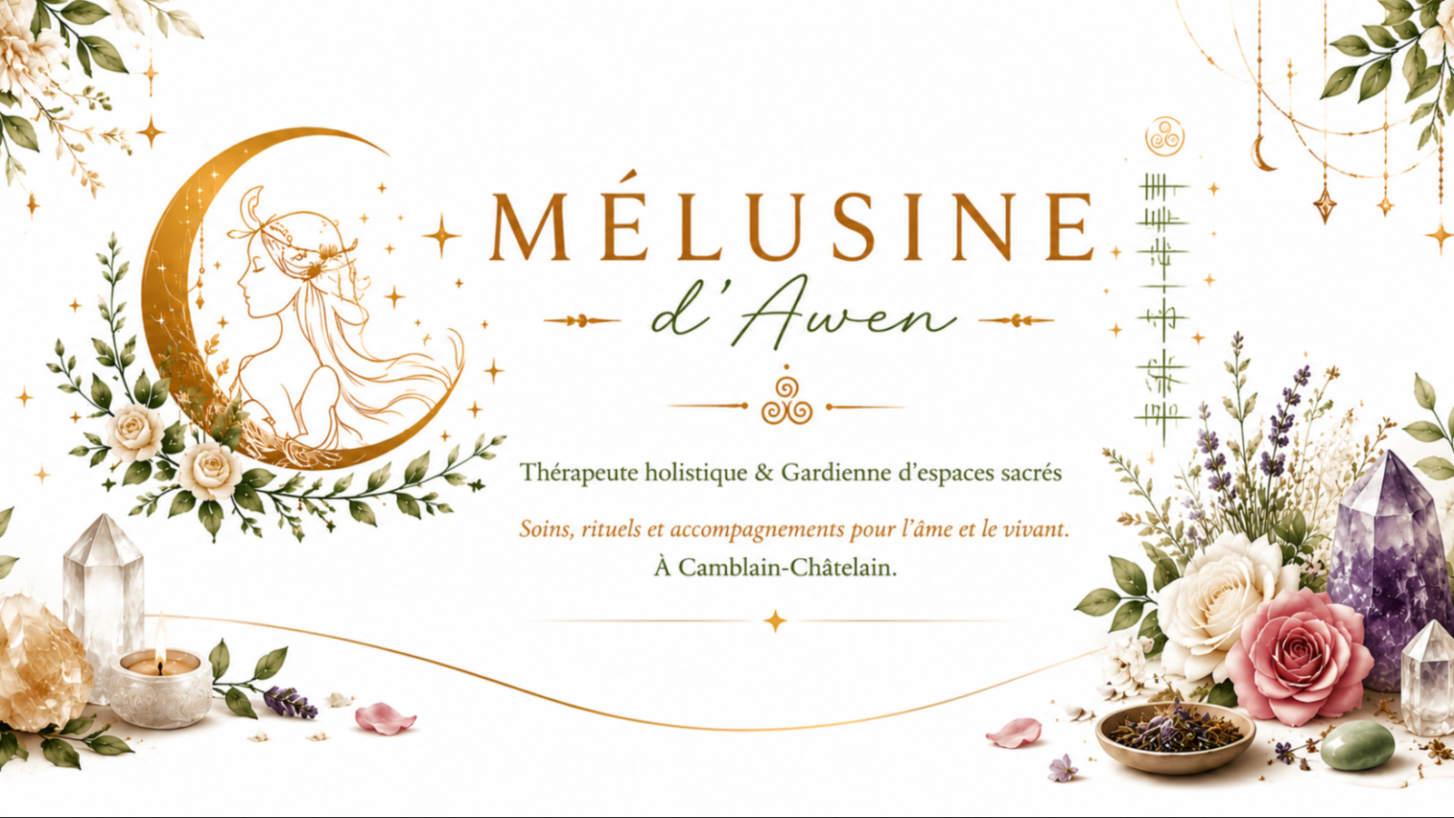 Mélusine d'Awen, thérapeute holistique & gardienne d'espaces sac