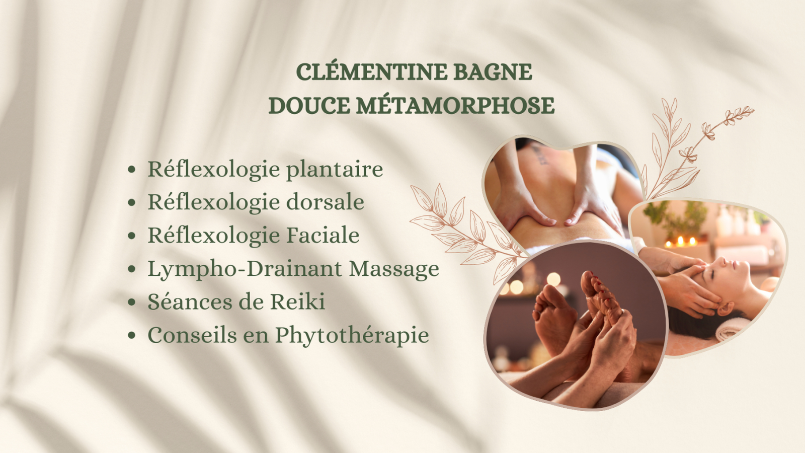 Douce métamorphose - Réflexologue