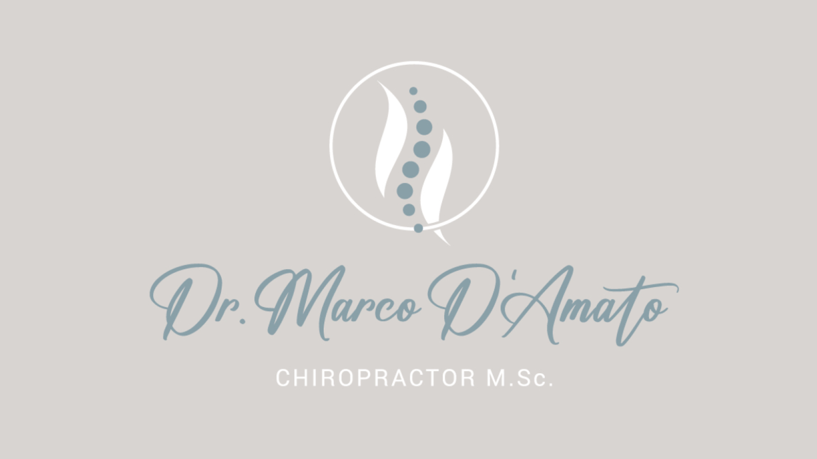 Dr. Marco D’Amato Chiropractor M.Sc.
