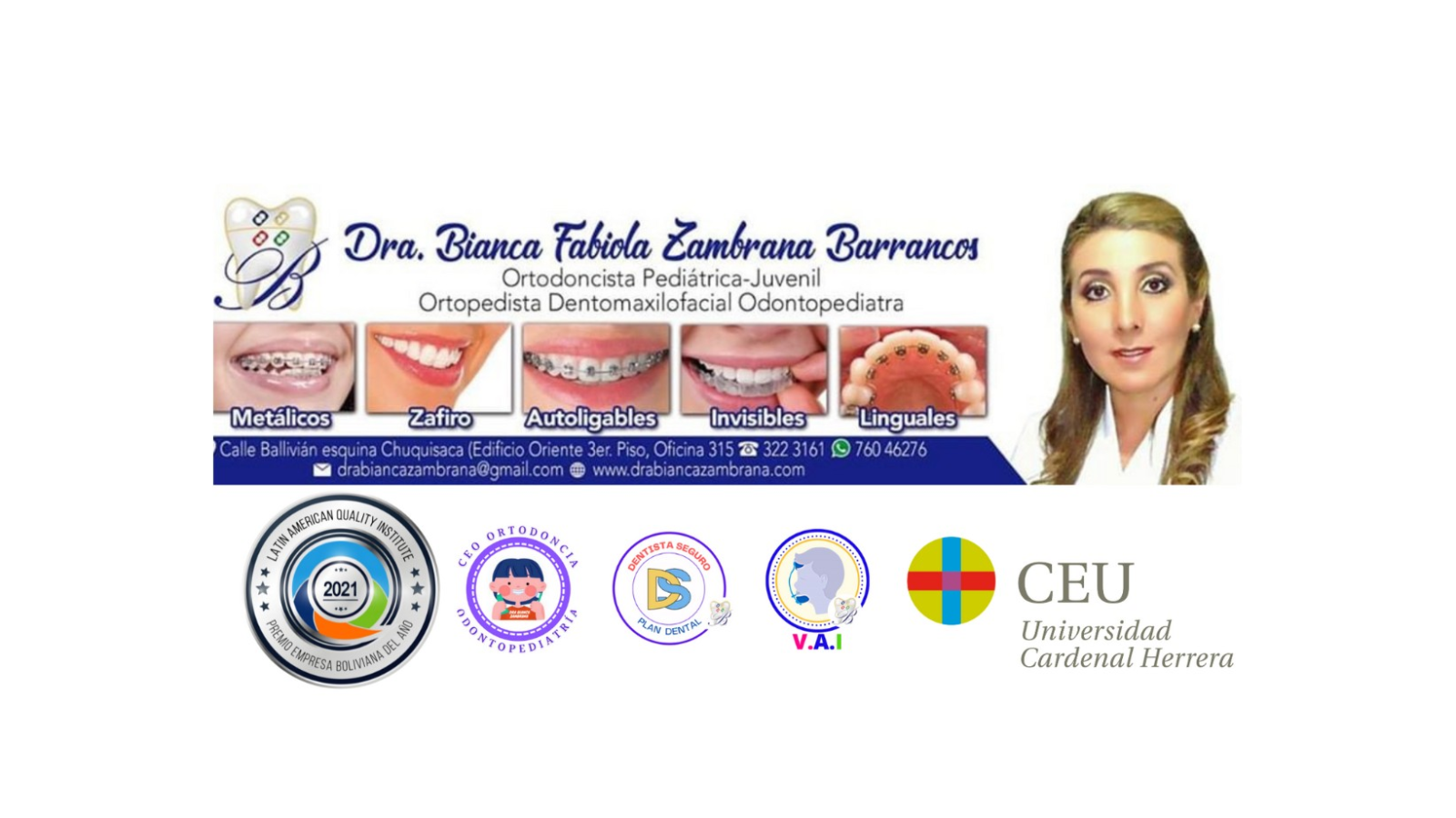 DRA. BIANCA ZAMBRANA - DENTISTA -ORTODONCISTA ODONTOPEDIATRA
