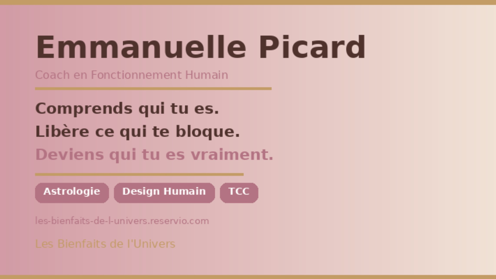 Emmanuelle Picard ( Les Bienfaits de L’Univers)