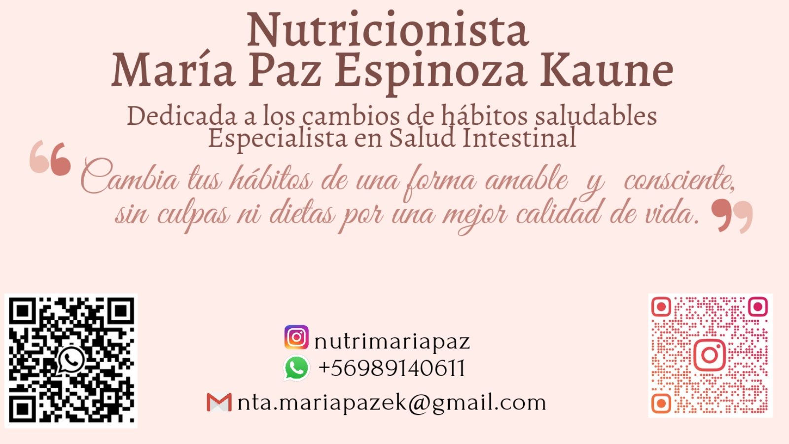 Nutricionista María Paz Espinoza Kaune