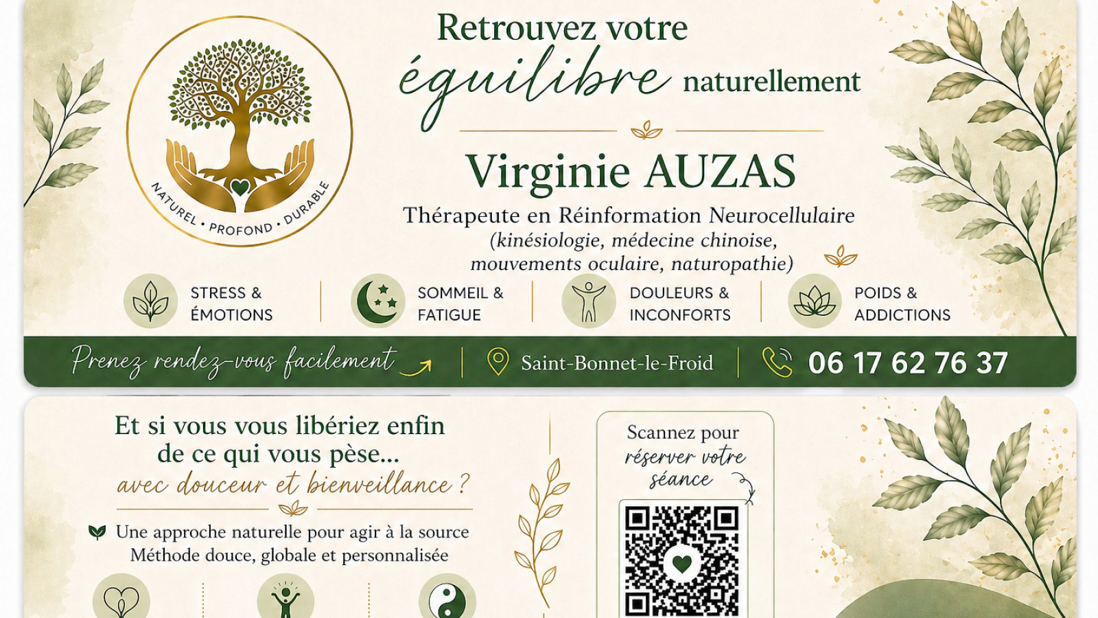 VIRGINIE AUZAS, THERAPEUTHE EN SOINS ET MASSAGES