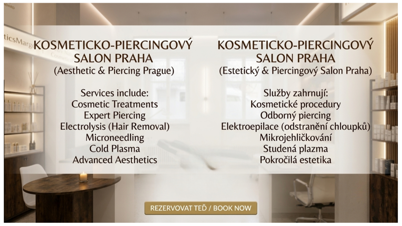 Kosmeticko-piercingový salon Praha