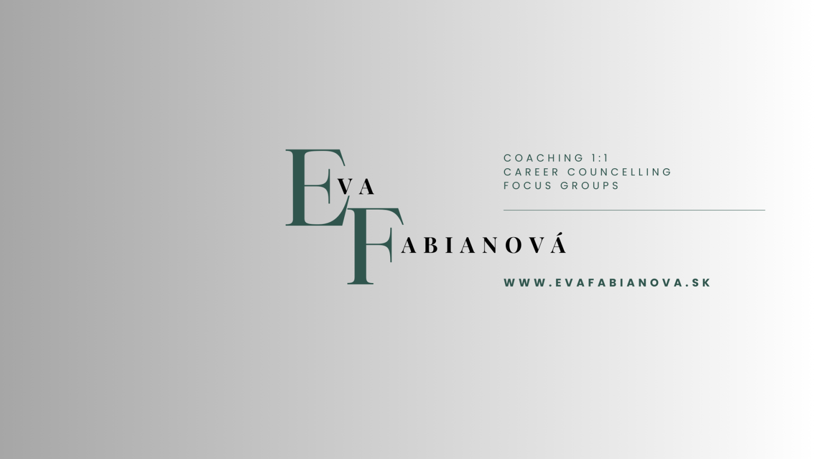 Mgr. Eva Fabianová koučing a kariérne poradenstvo