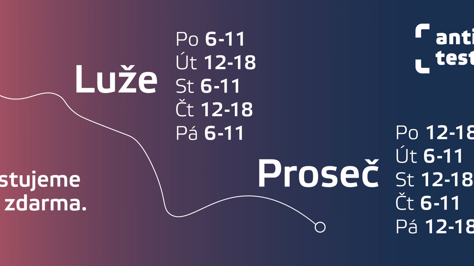 PCR a antigenní testování v Proseči a Luži