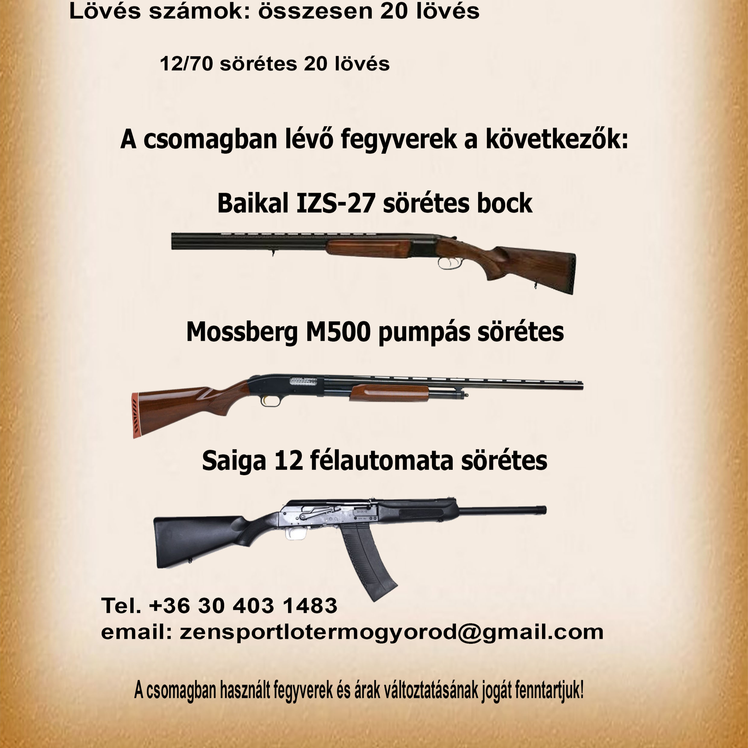 Élménylövészet kezdőknek – Rapid éles sörétes