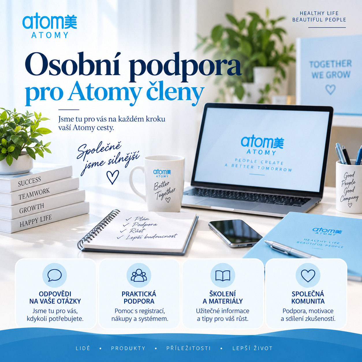Osobní podpora pro Atomy členy