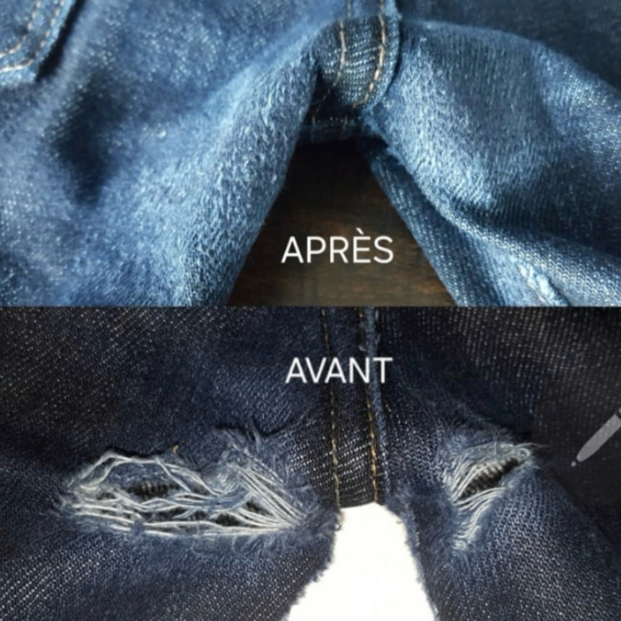 Rapiècement jeans