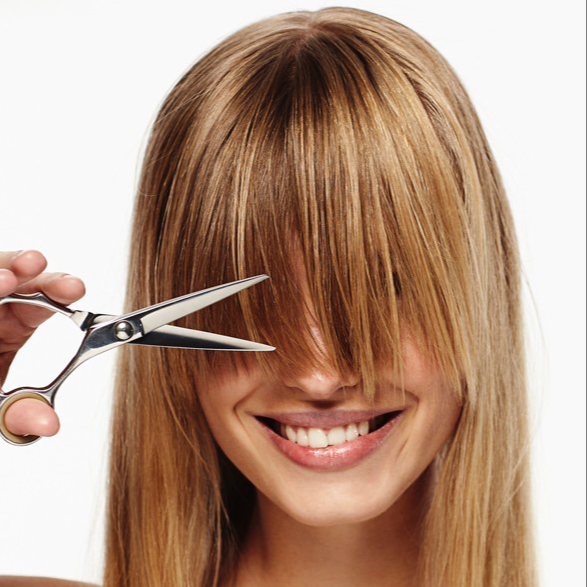 Stříhání ofiny/ Стрижка челки