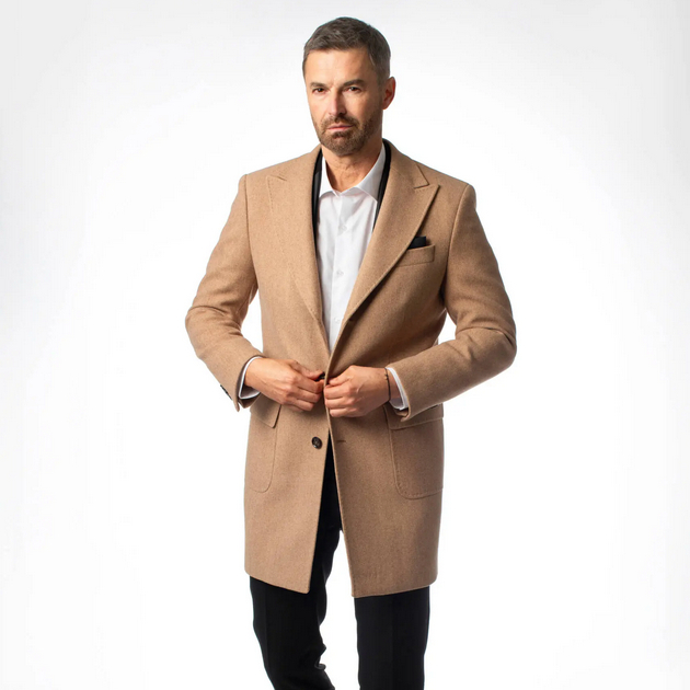 Béžový kabát vlna/kašmír - limitovaná edice