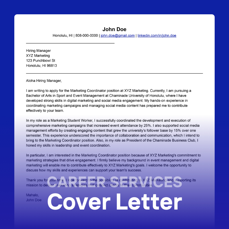 Cover Letter Development