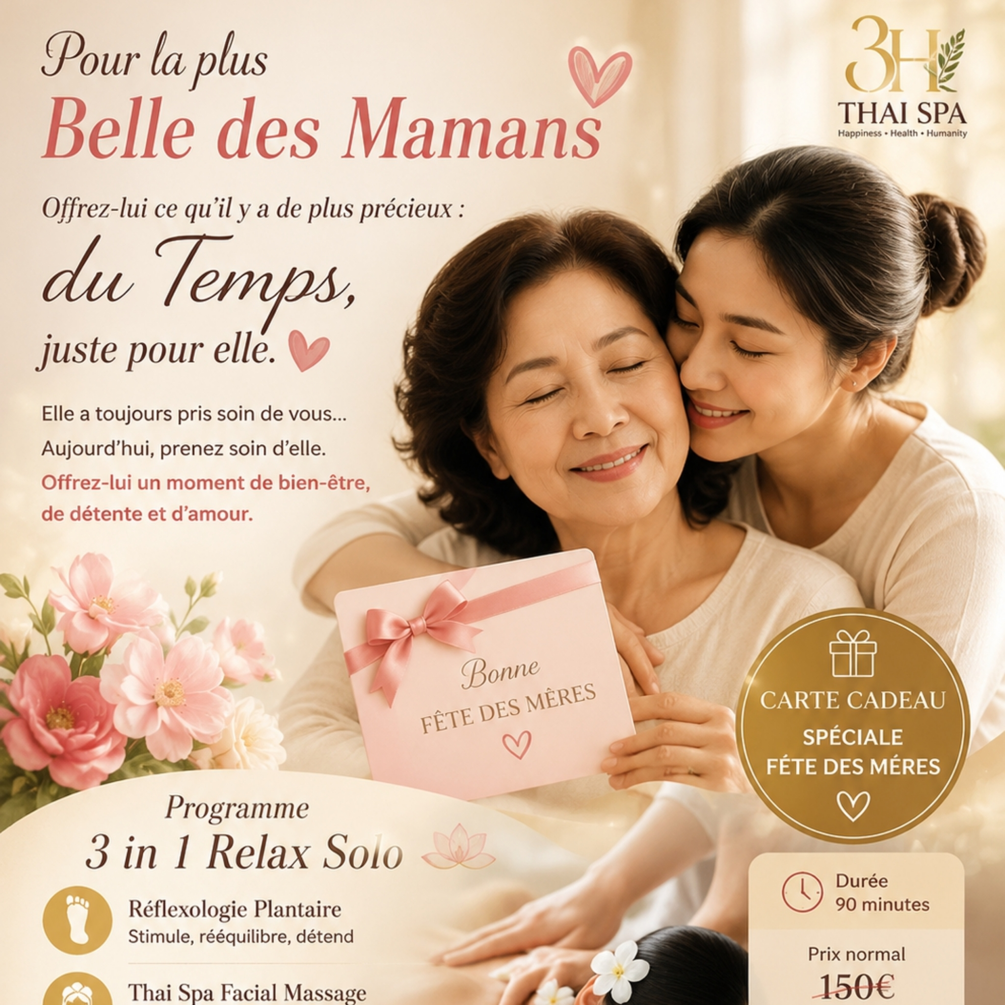 3 en 1 Carte Cadeau Spéciale Fête des Mères