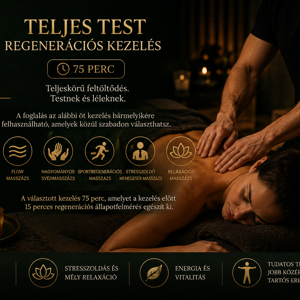 Teljes Test Regenerációs Kezelés - 75 perc