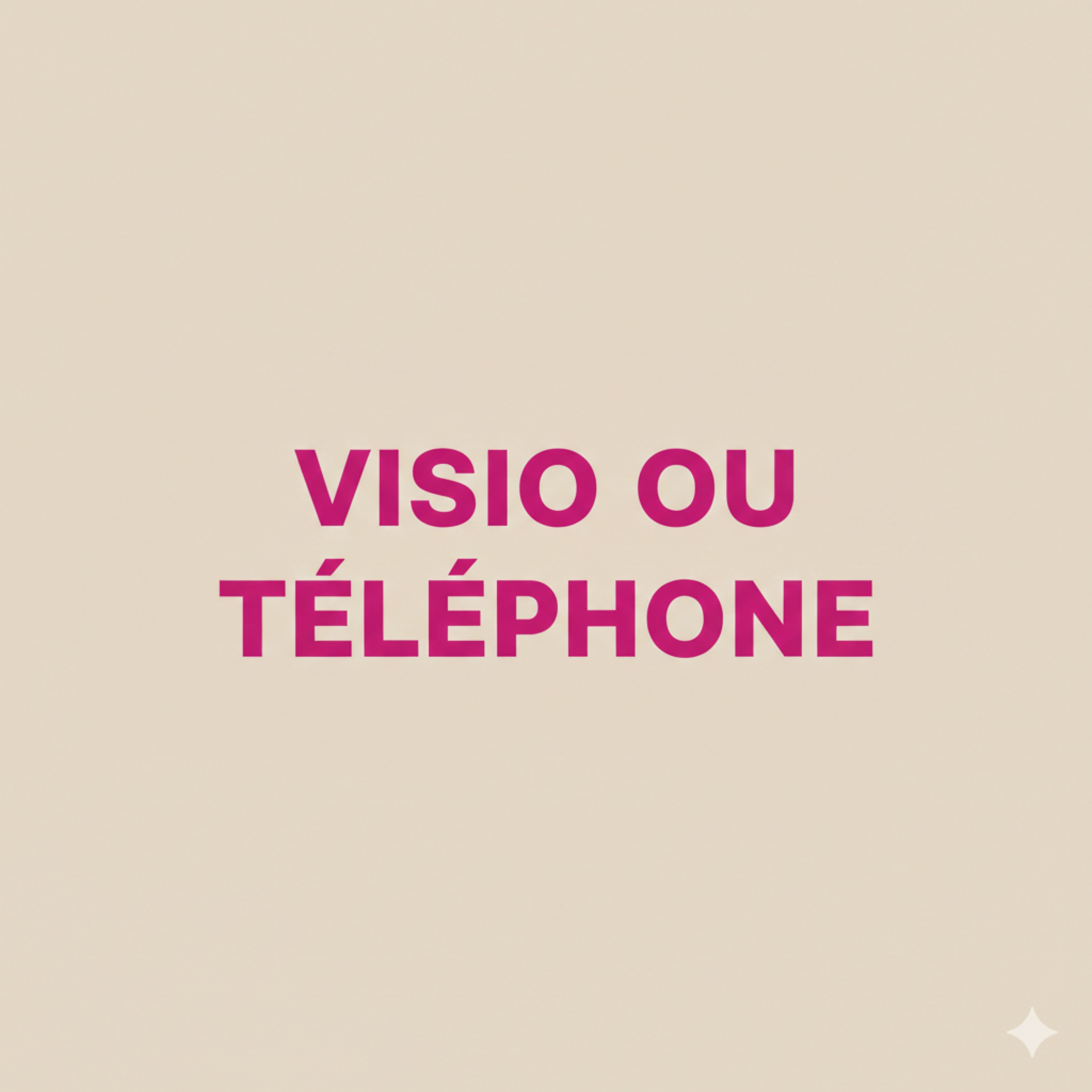 Thérapie 30 mn par visio ou téléphone