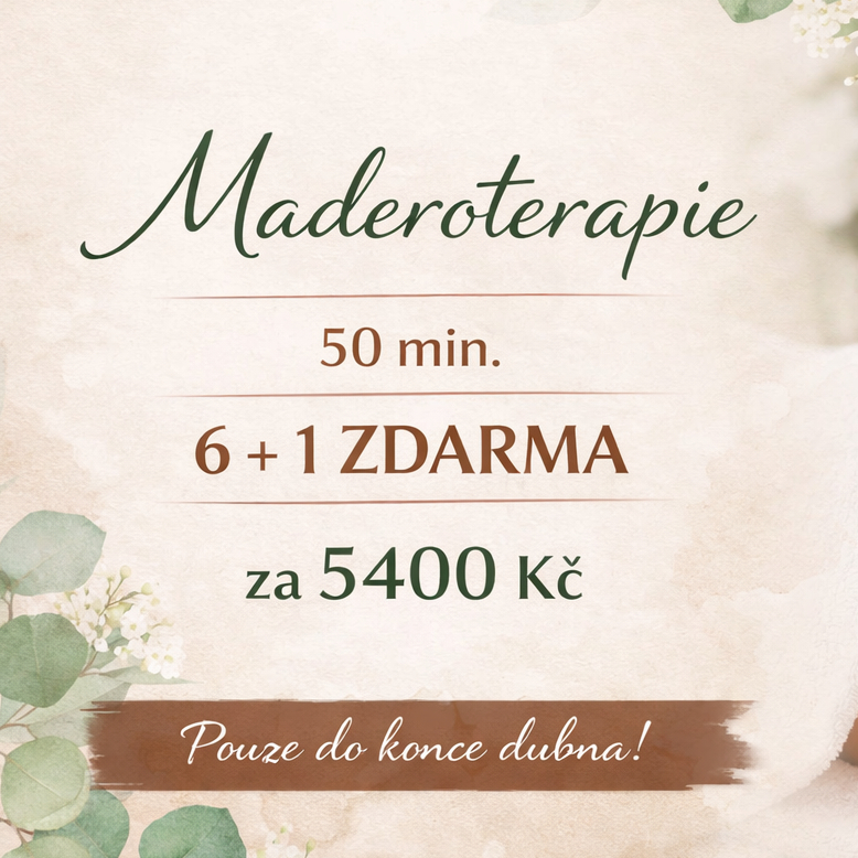 AKCE 6+1 Maderoterapie 50 min. - 5 400 Kč