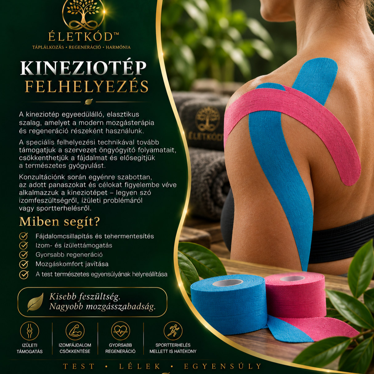 Kinezio Tape felhelyezés