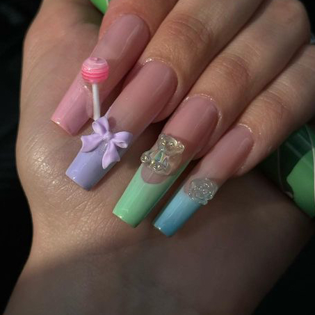 DÉPOSE + POSE AMÉRICAINE AVEC NAIL ART NIVEAU 1