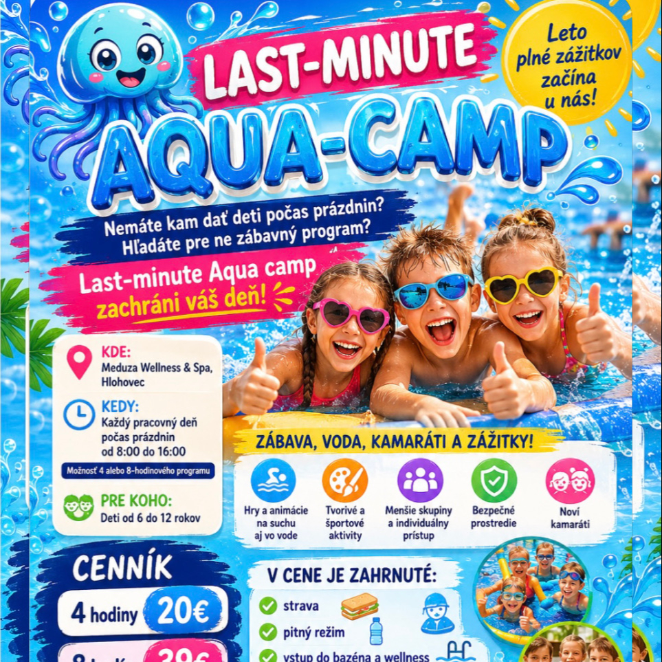 LAST-MINUTE MEDÚZA AQUA-CAMP 8 Hodín