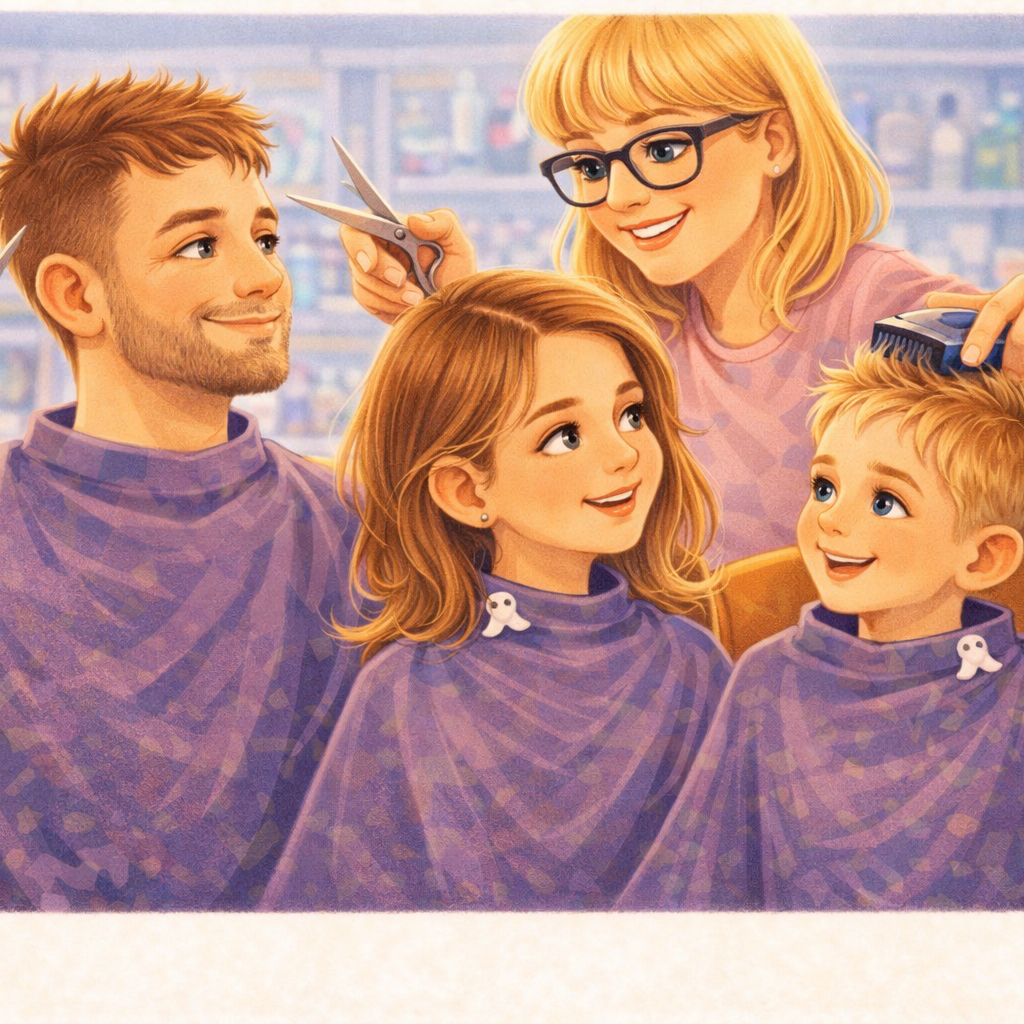 Tatínek & 2 děti – společný střih