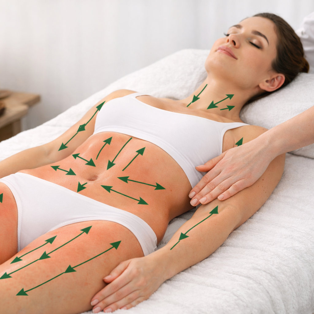 Lymfomodeling břicho, stehna, hýždě 100 min