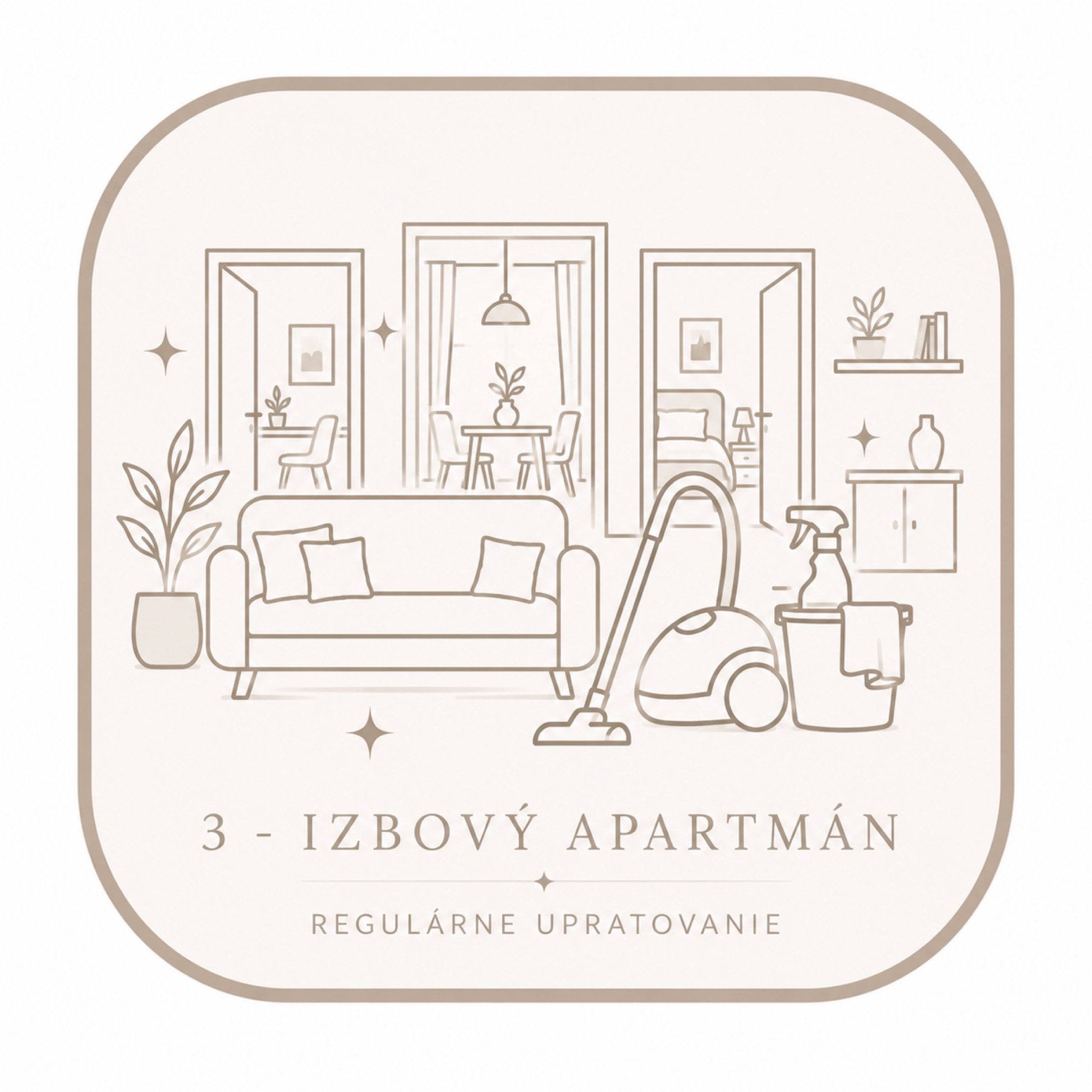 3 - izbový APARTMÁN - do 90 m2