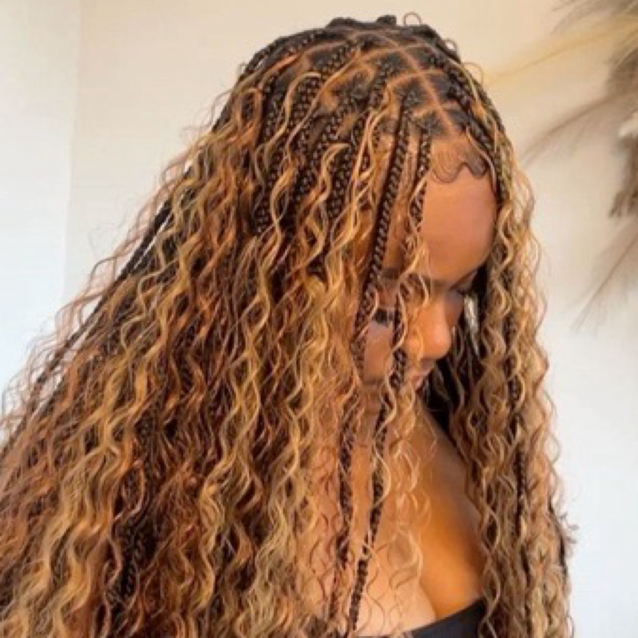 Goddess braids (mèches comprises)
