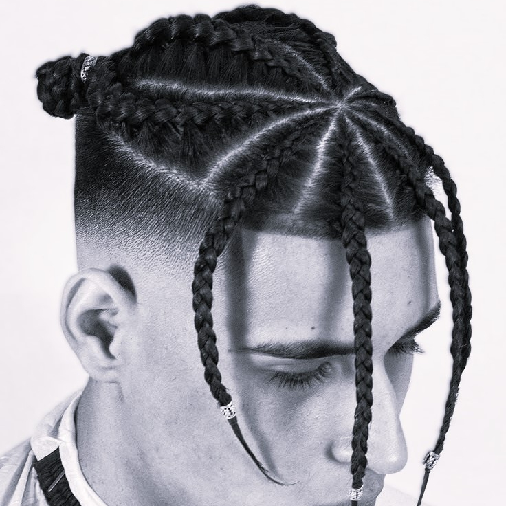Pánský střih + braids