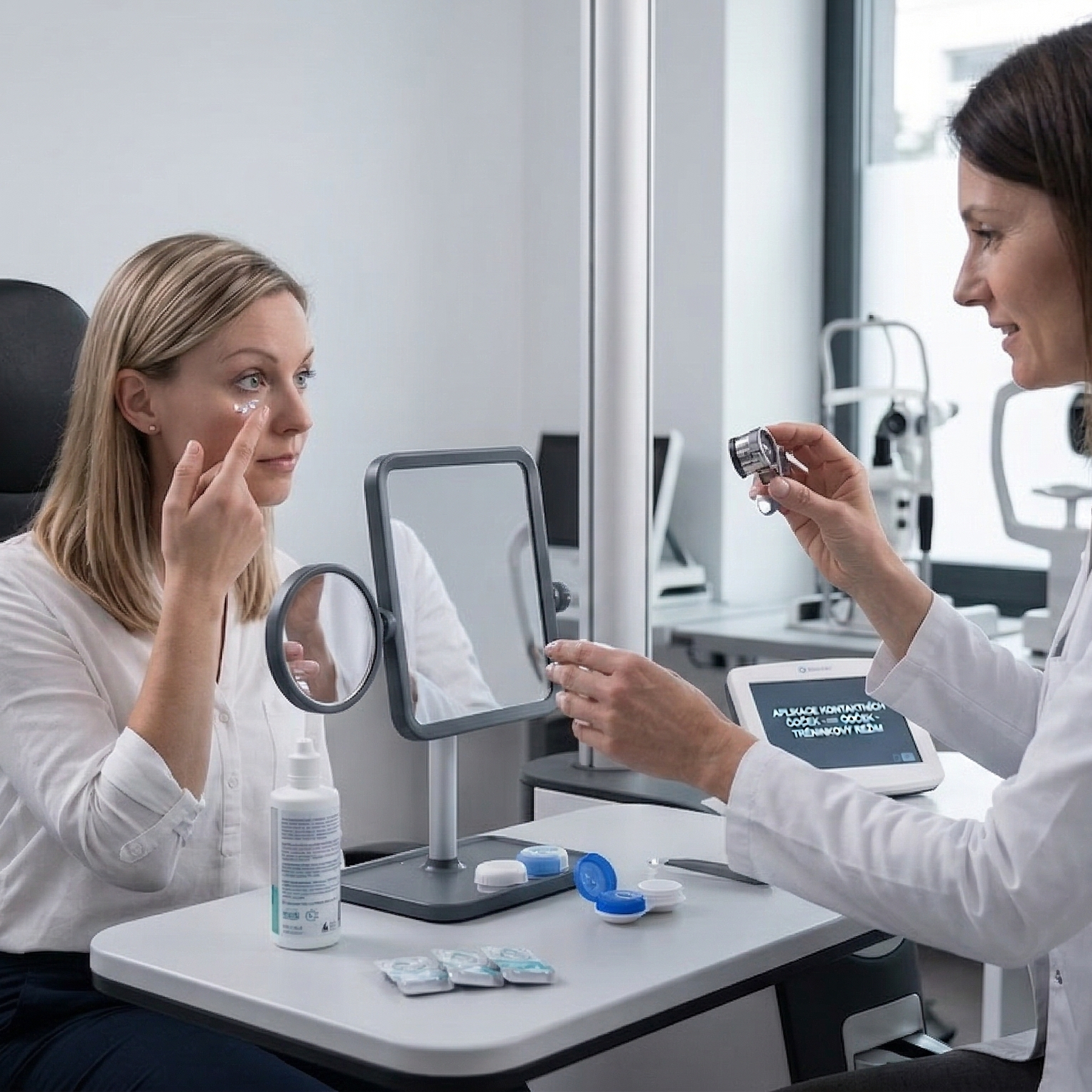 Aplikace kontaktních čoček