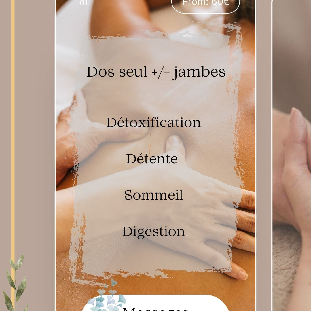 Massage bien-être : jambes seules ou dos seul