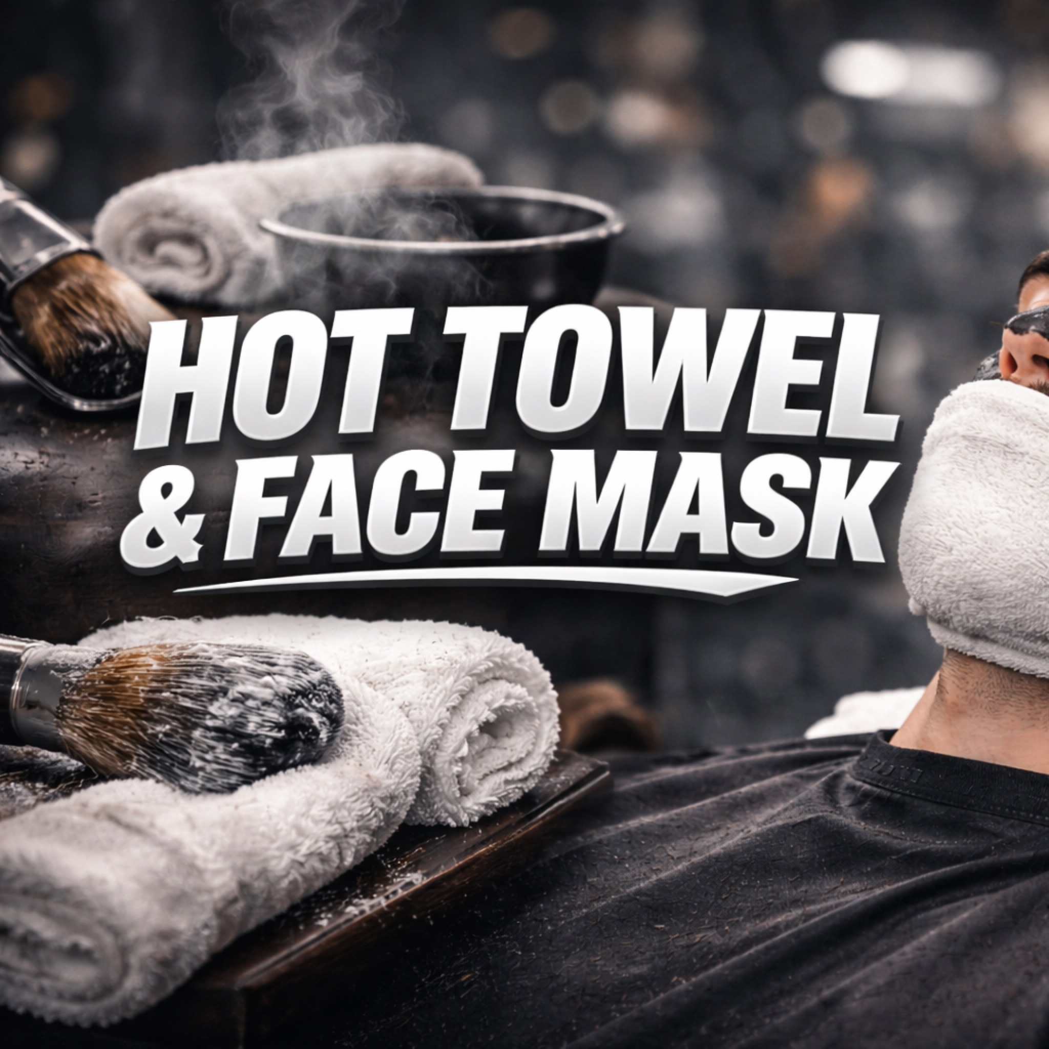 Hajvágás és szakállvágás forró törölközős arckezelés