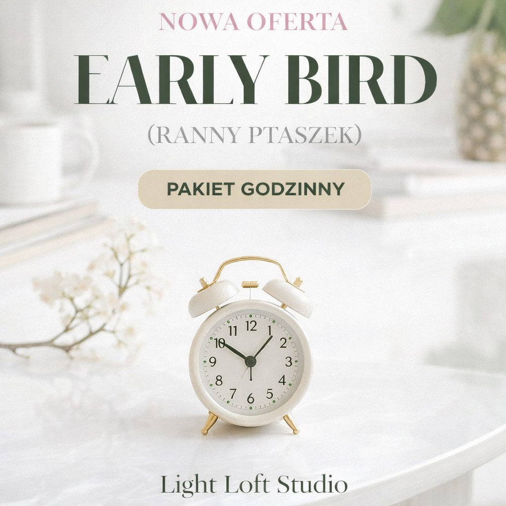 NOWOŚĆ - Wynajem " early bird " od 7:00 do 10:00 - 120 pln