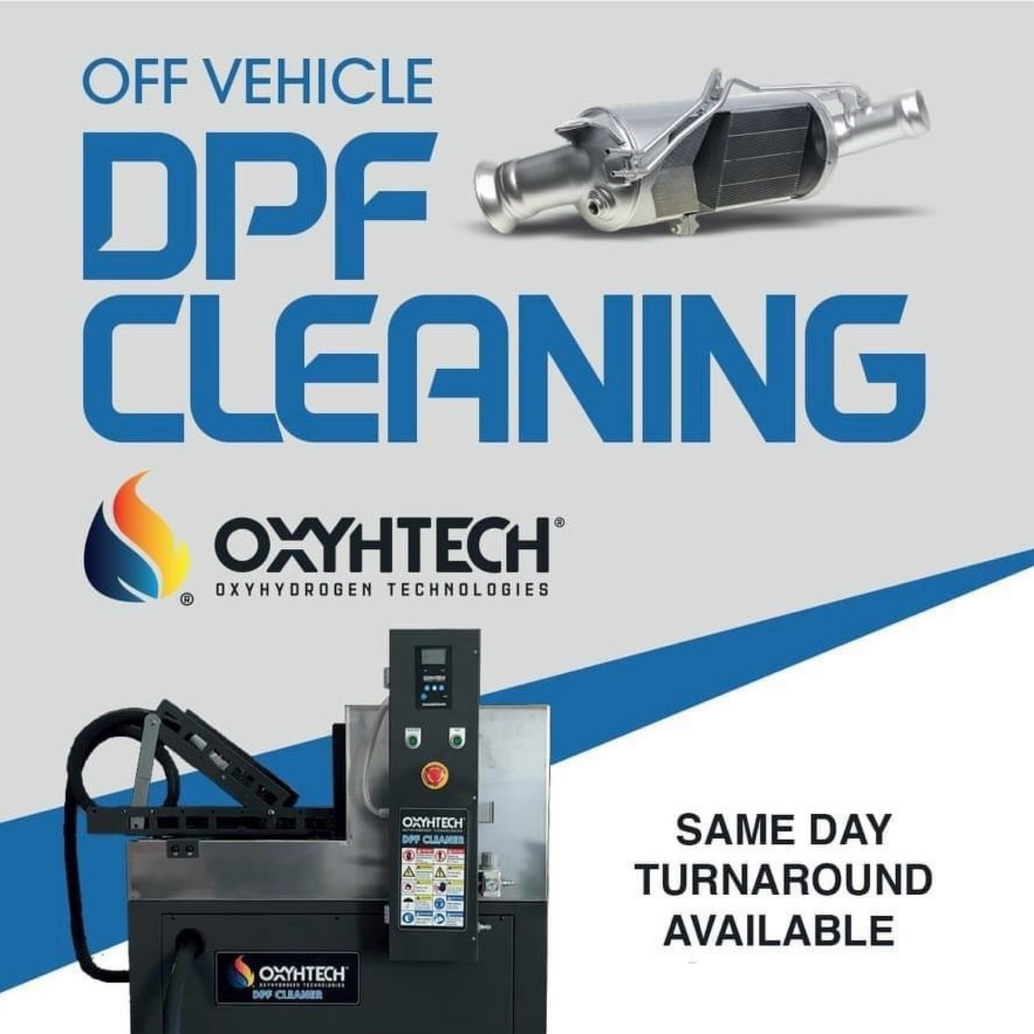 Off Vehicle DPF Clean Oxyhtech