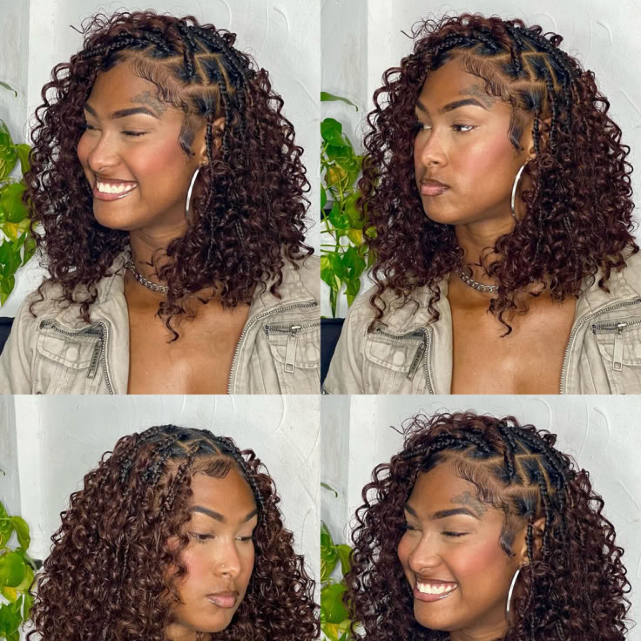 Boho braids courts moyen