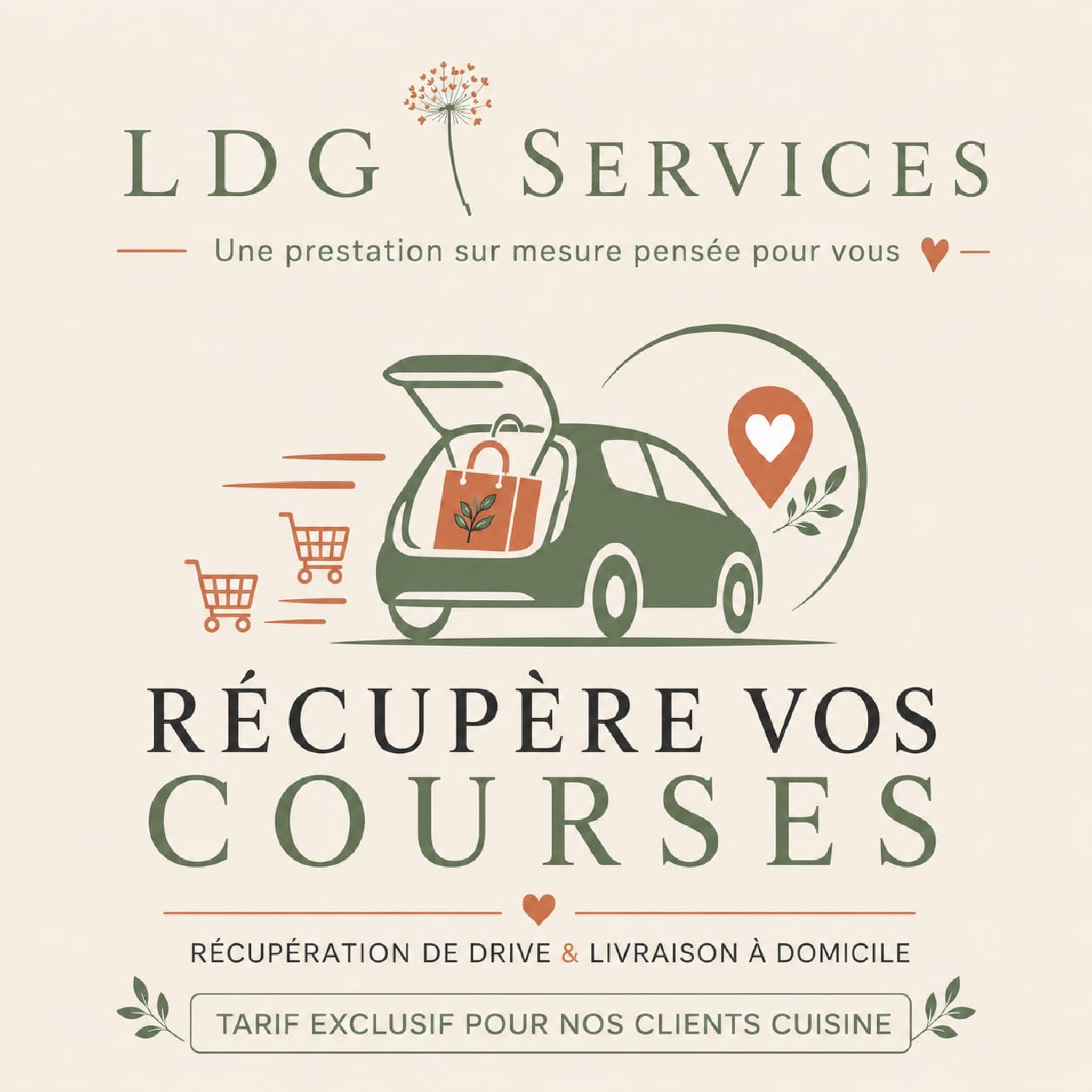 Service drive récupéré et livré