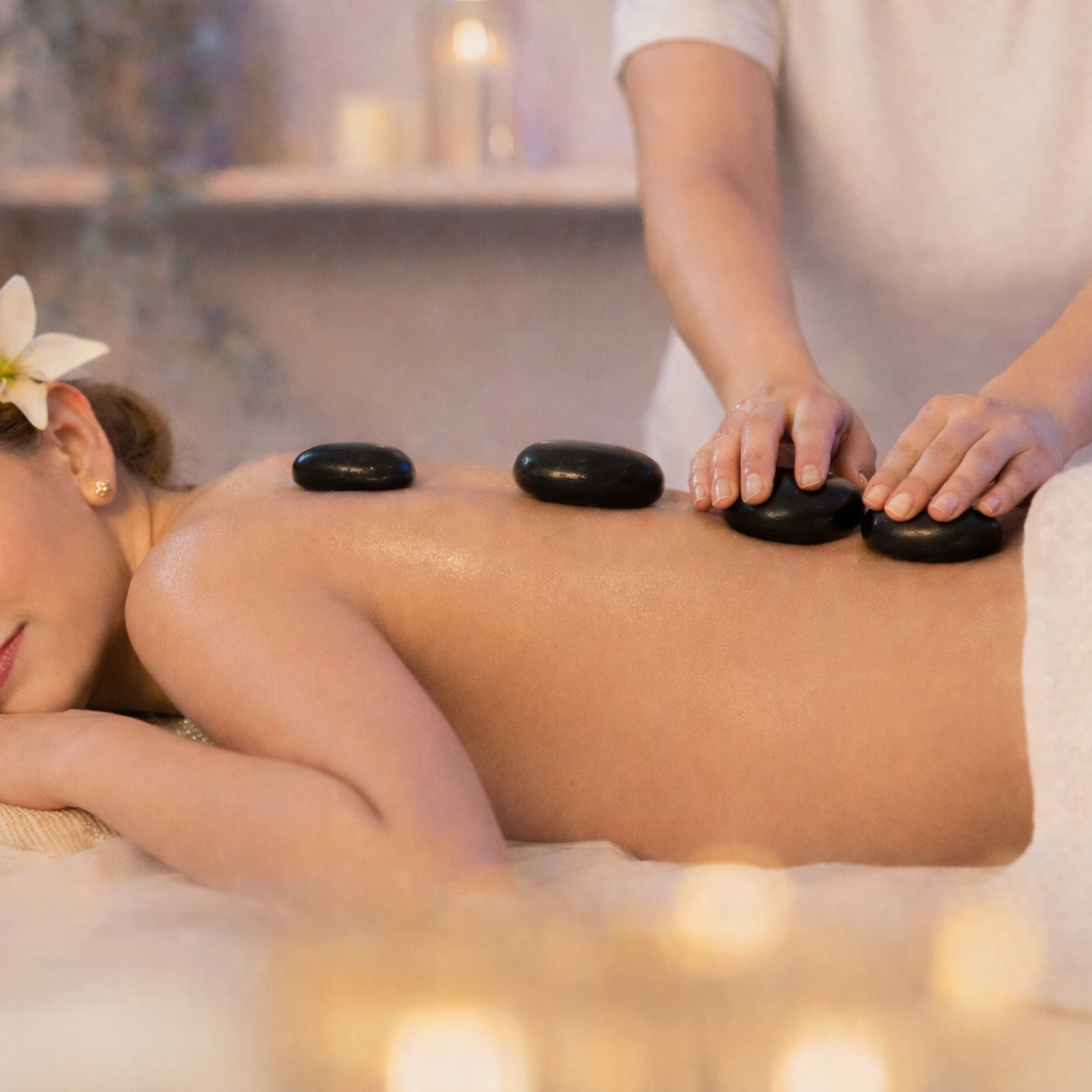 Hot Stone Massage / Masáž horkými lávovými kameny - 90 min
