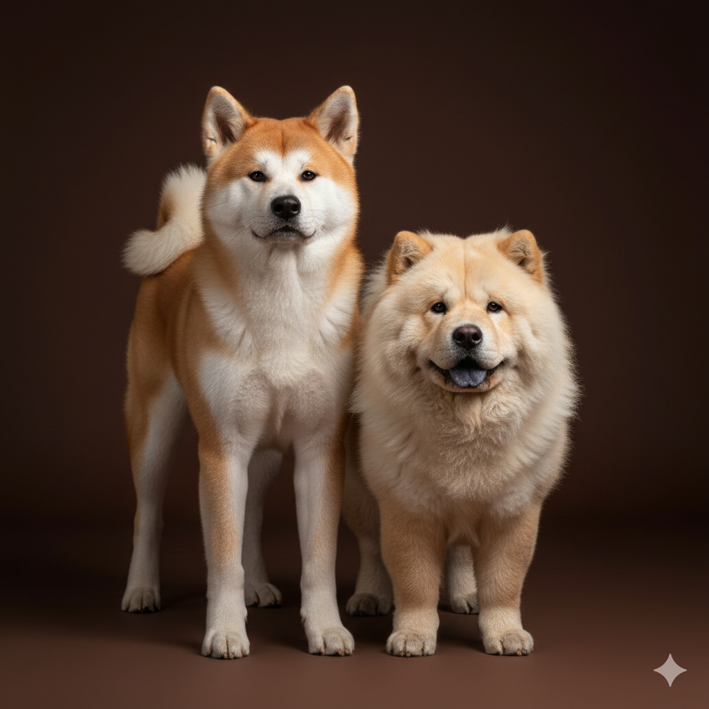 Akita y Chow Chow