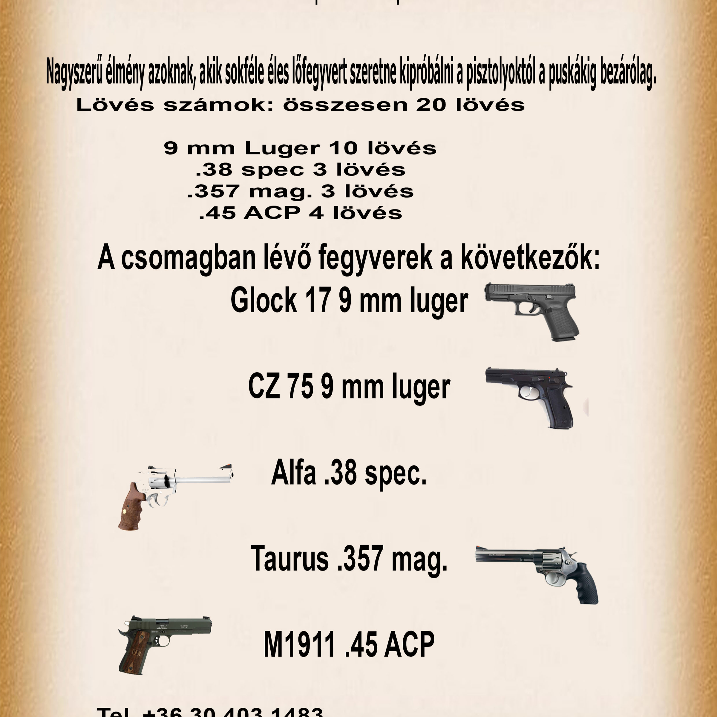 Élménylövészet kezdőknek – Rapid éles pisztoly