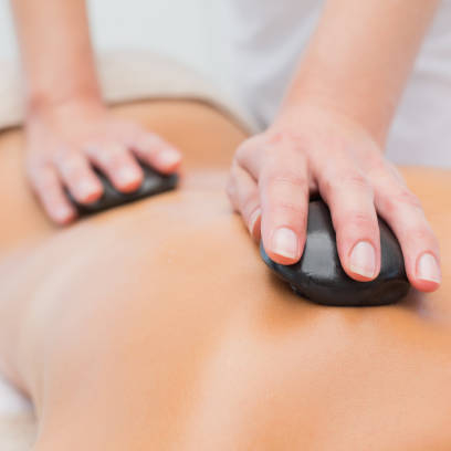 Massage aux pierres chaudes 1h