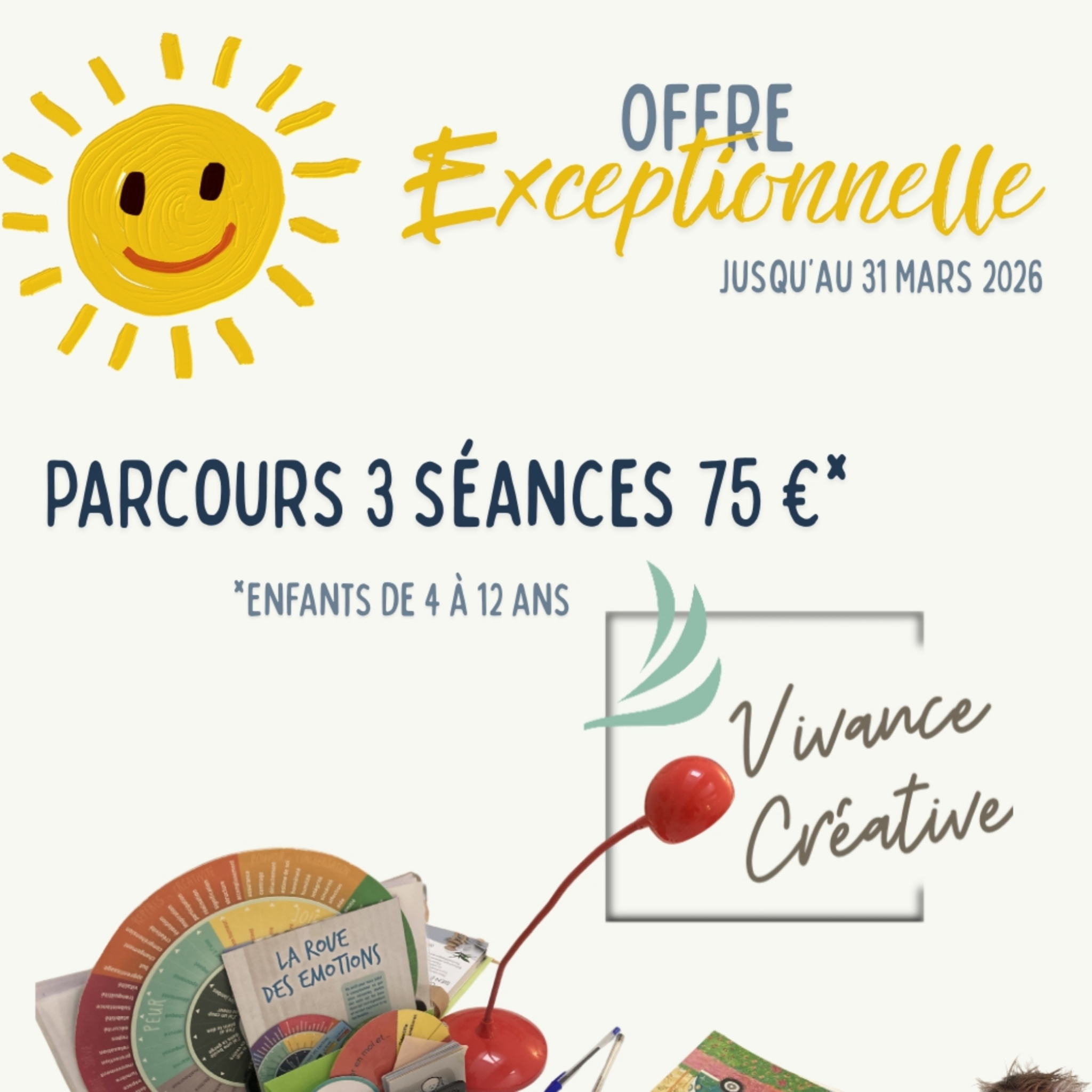 Forfait 3 séances enfant 4-12 ans mars 2026