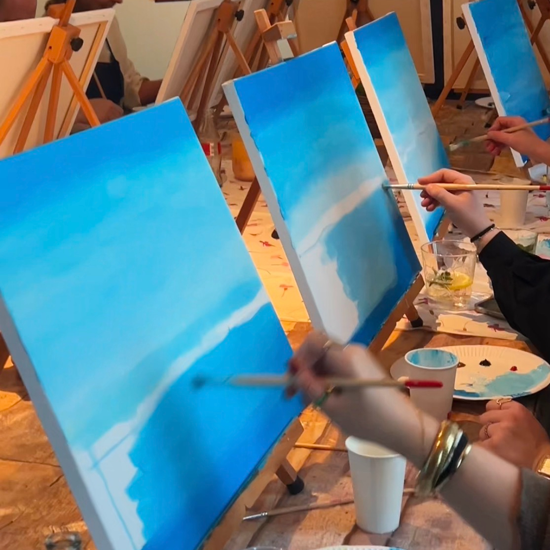 Bob Ross happy painting (grote groepen)