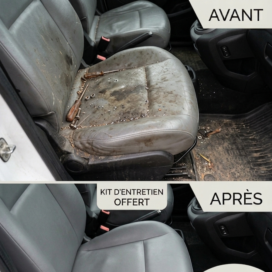 NETTOYAGE INTERIEUR UTILITAIRE A DOMICILE + KIT D'ENTRETIEN AUTO