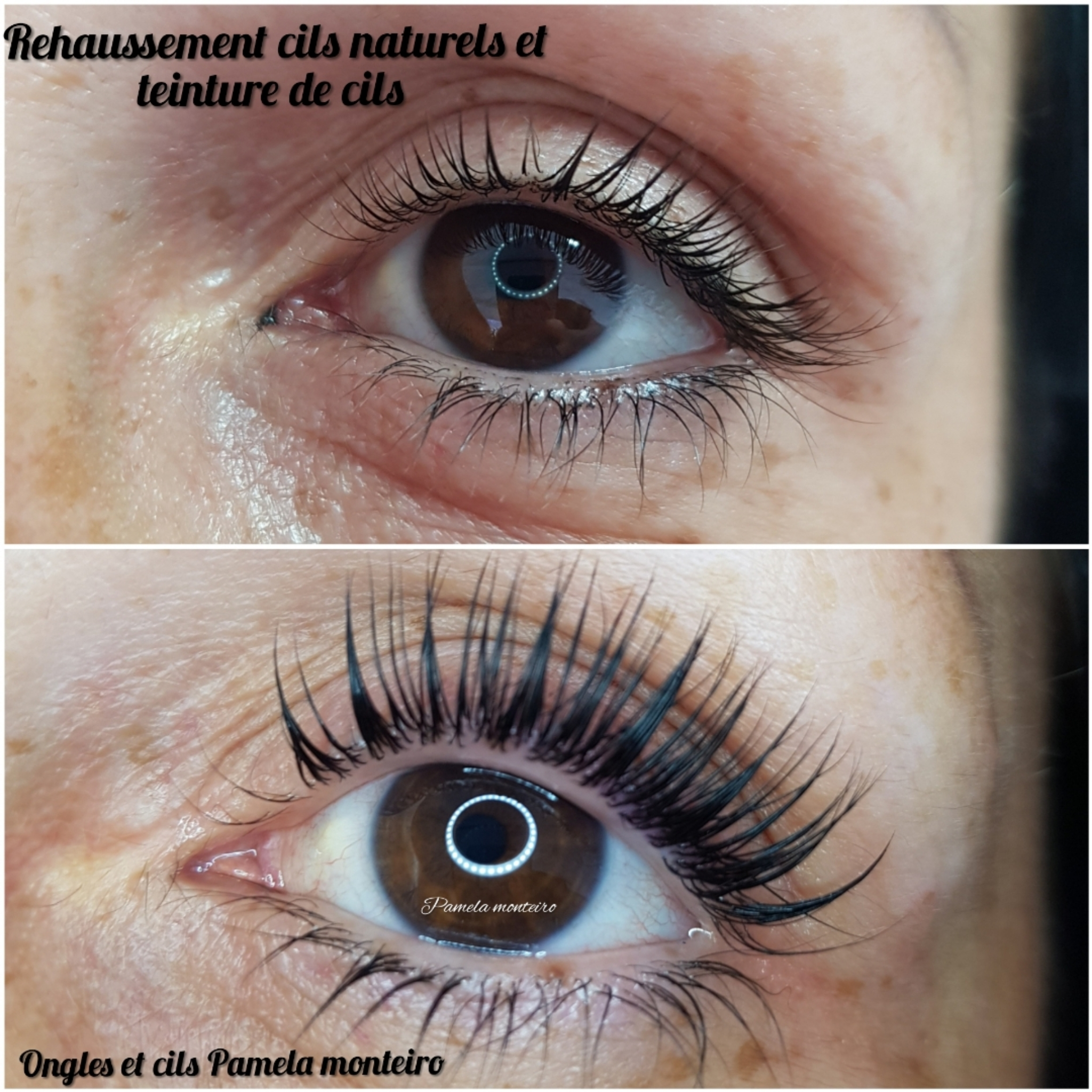 Rehaussement de cils naturels+teinture