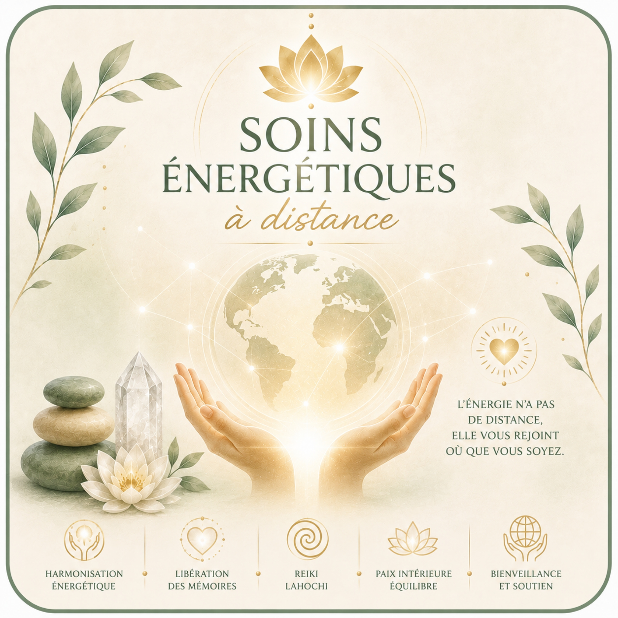 Séance de soins énergétiques à distance