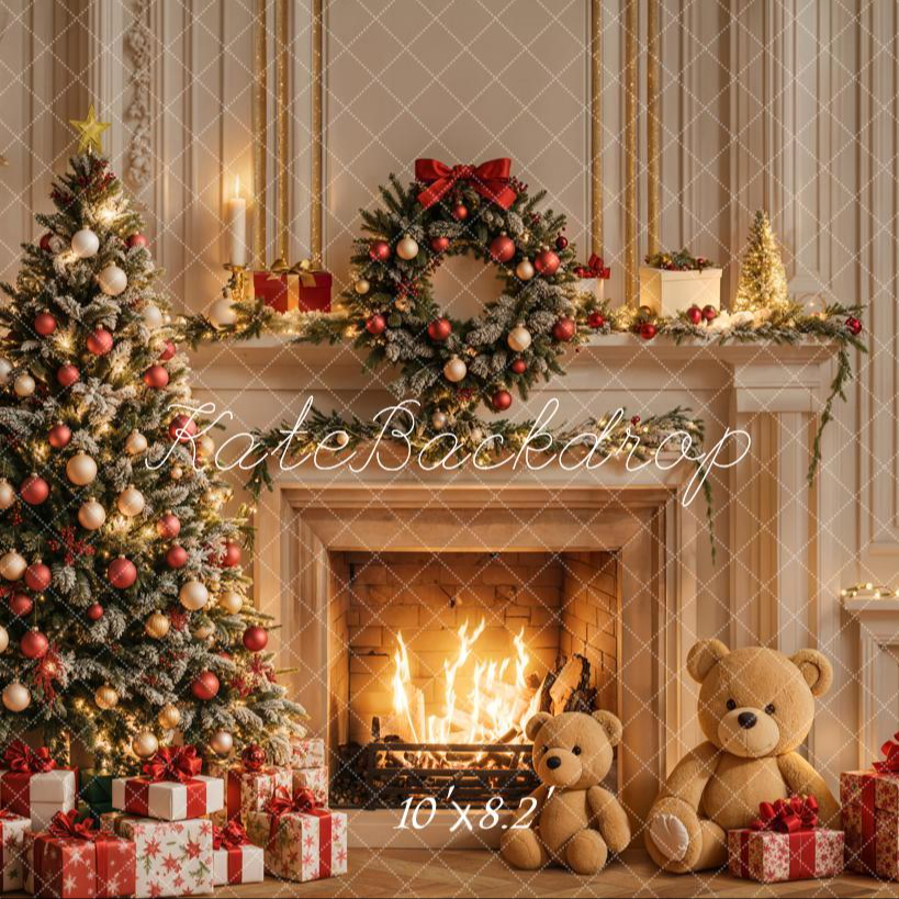 Mini séance de Noel Décor cheminée