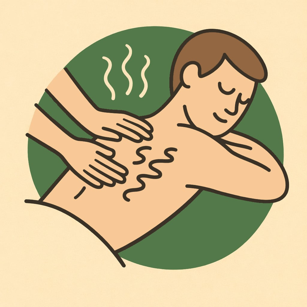 Klasická masáž zad a šíje - mobilní masáž