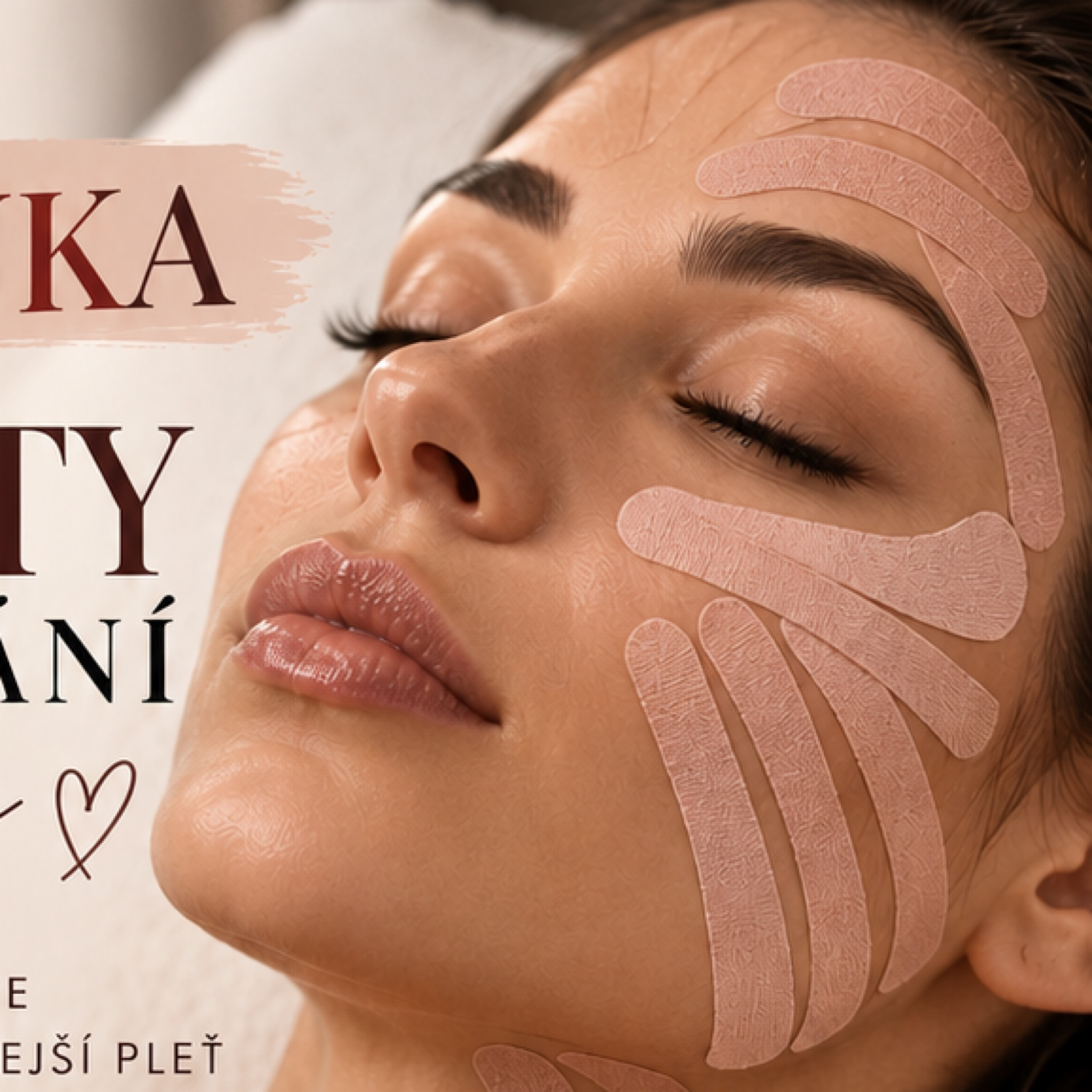 BEAUTY TEJPOVÁNÍ OBLIČEJE modelka