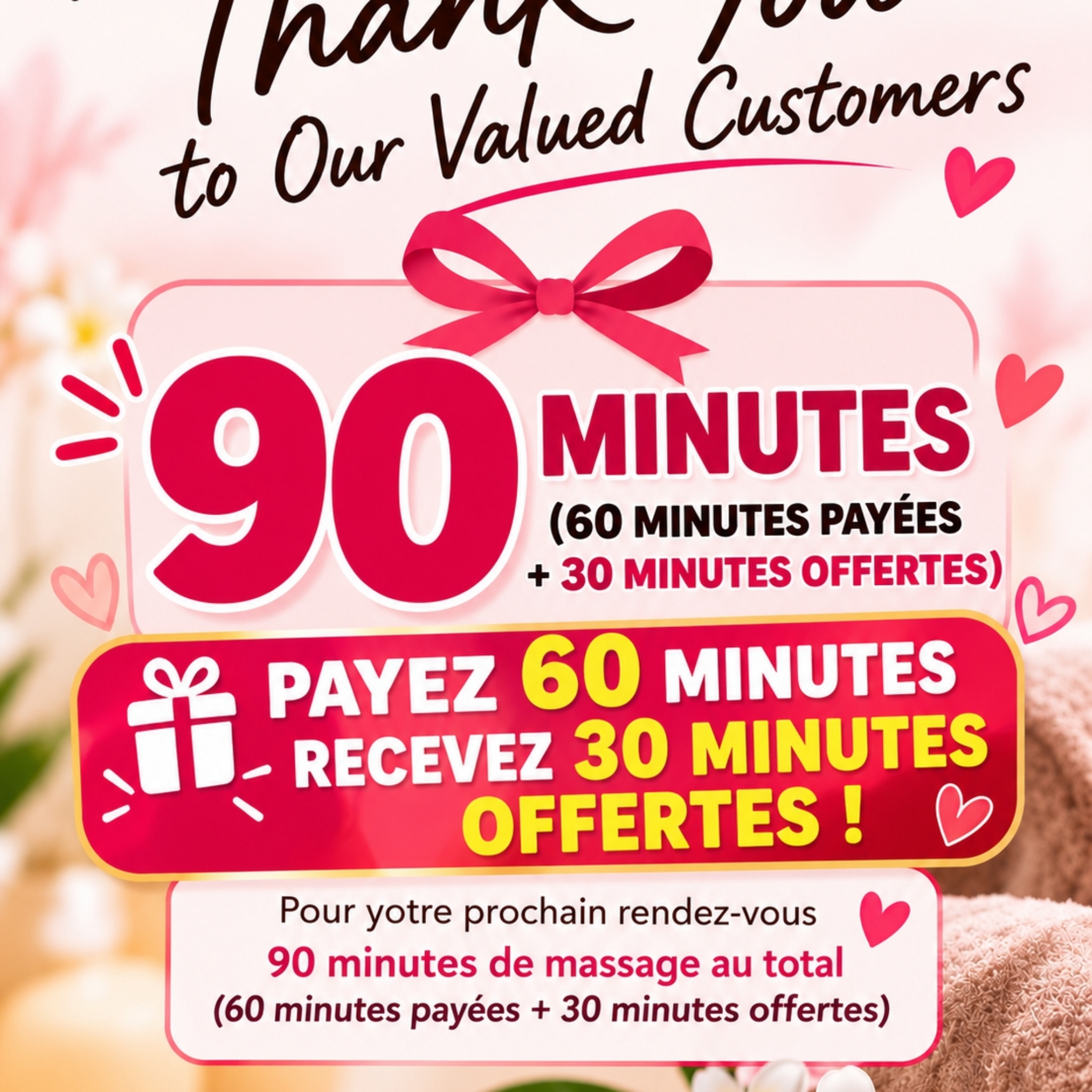 30 minutes offertes (60Min Payent 30Min OFFERTES)