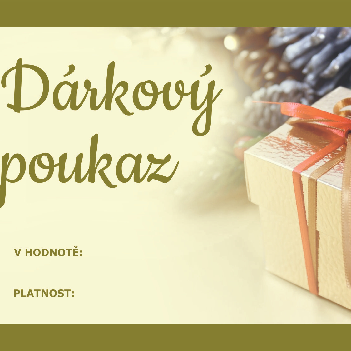 Mám Dárkový poukaz, Permanentku 60 min.